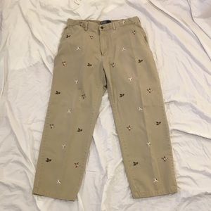 Ralph Lauren Embroidered Khakis